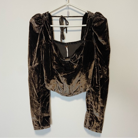 Free people bridgette velvet top Xs - Picture 10 of 10